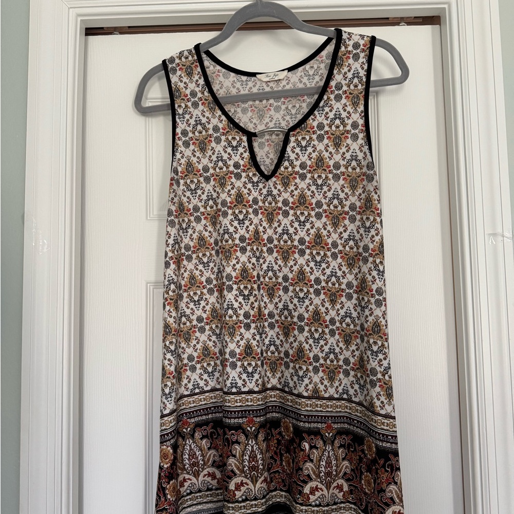 Bohemian Sleeveless Dress with Paisley Print